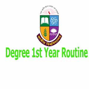 Degree 1st Year Routine 2019